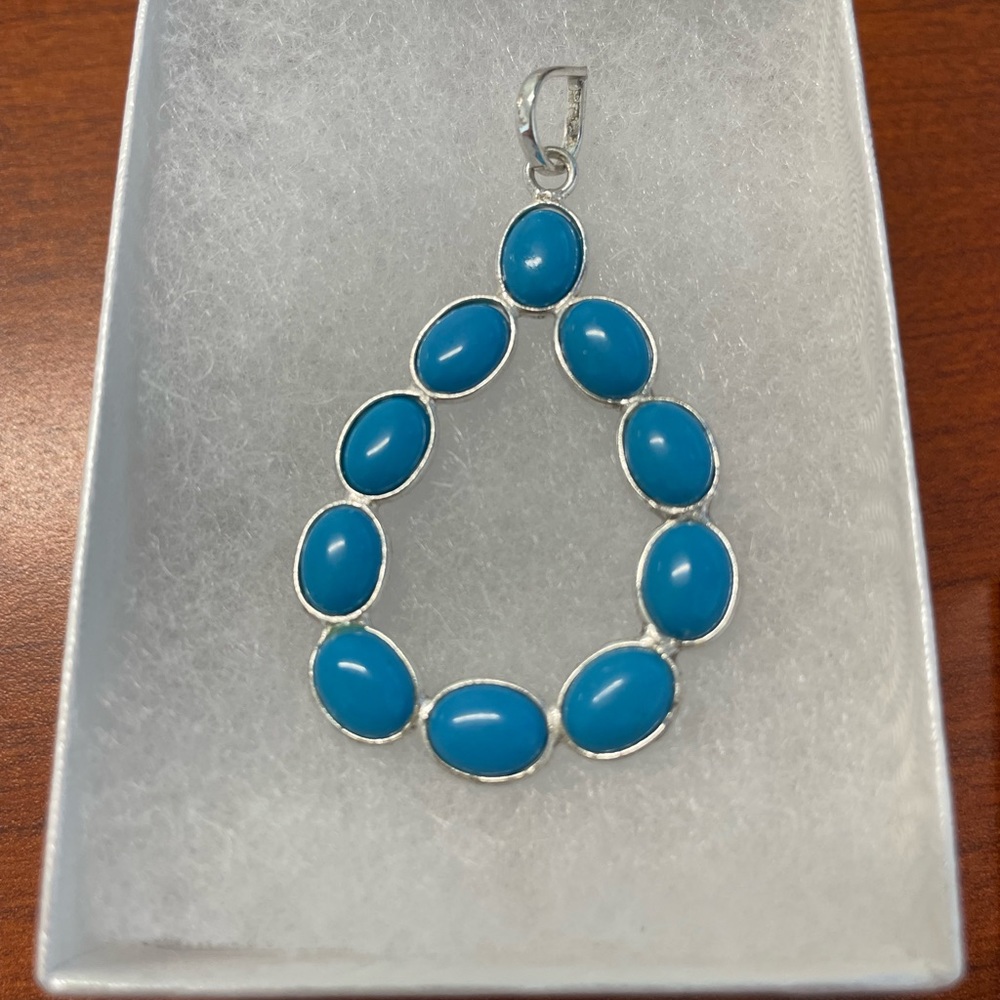 Natural 8.5ct Turquoise Designer Pendant